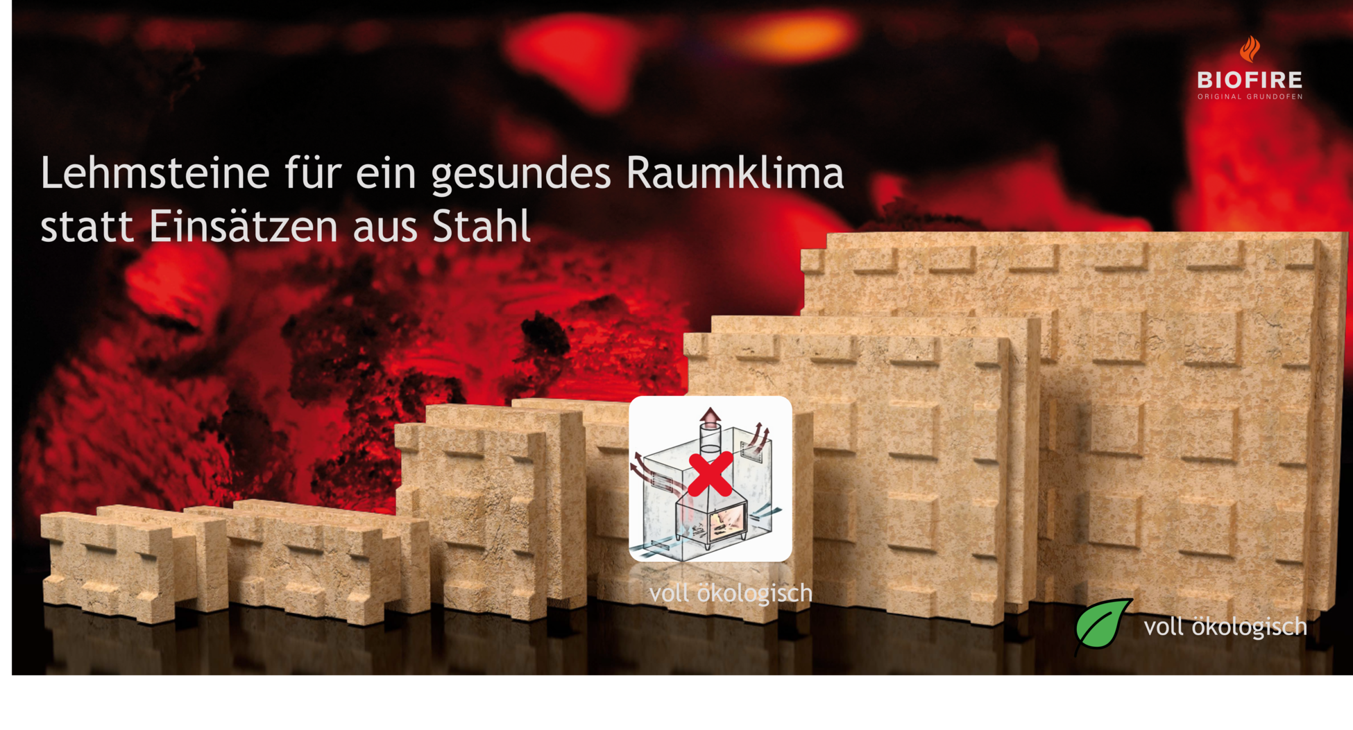 Biofire Lehmsteine statt Heizeinsatz für gesunde Wärme 1950px
